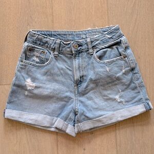 Gap Kids Distressed Girlfriend Denim Shorts High Rise